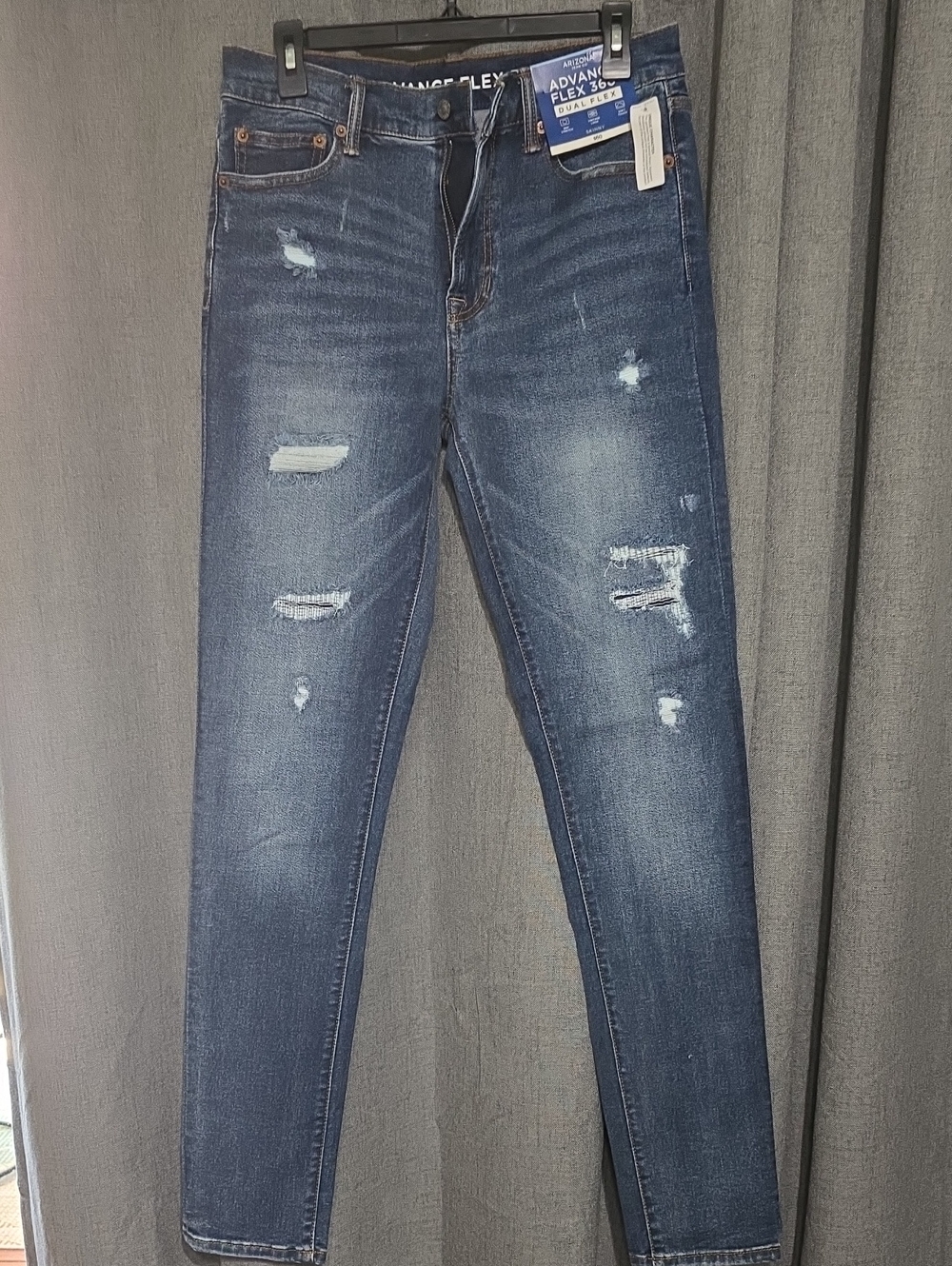 Dark Blue Distressed Men’s Jeans